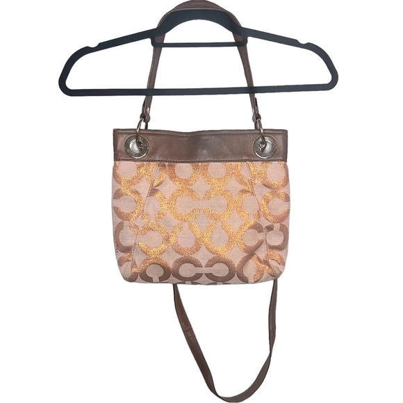 Coach Ashley Op Art Metallic Crossbody Bag - Picture 3 of 11